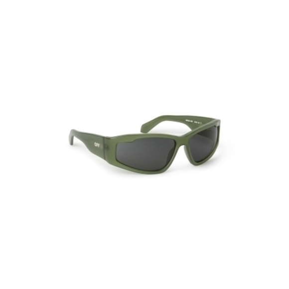 NWT Off-White Kimball Olive Green Shield 64mm Sunglasses